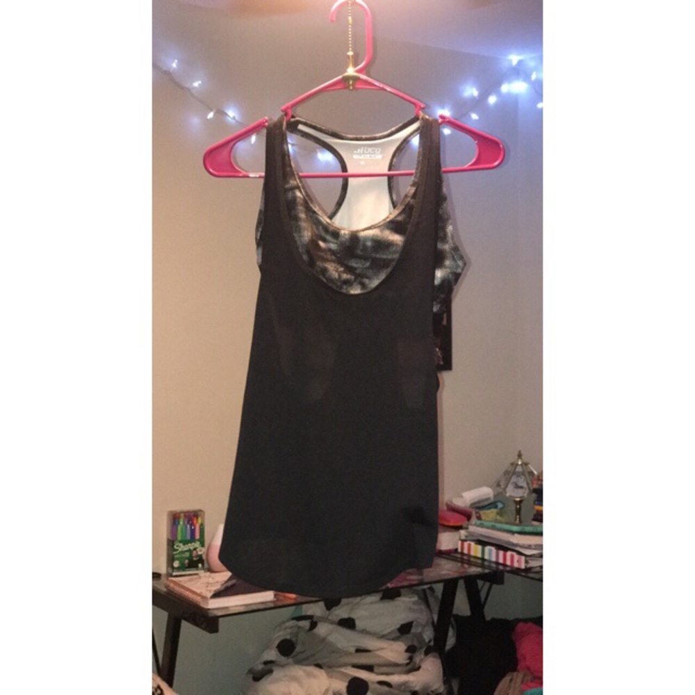 Athletic top with built in bra